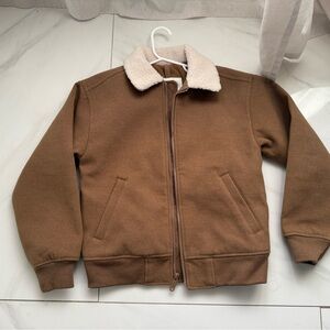 Boys Abercrombie & Fitch Tan Jacket with Cream Lining